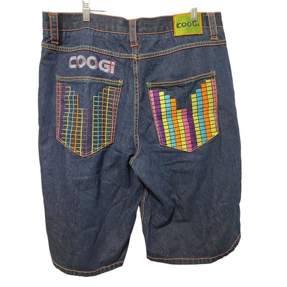 Short Jean Vintage Coogi Années 90 - Brodé King Of Hearts - Taille 34 Homme - Occasion